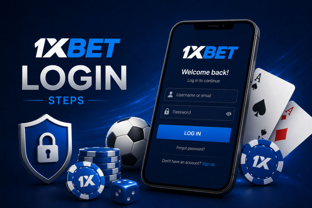 Passos para fazer login na 1xBet