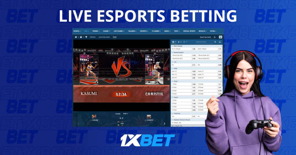 Apostas ao vivo em eSports na 1xBet